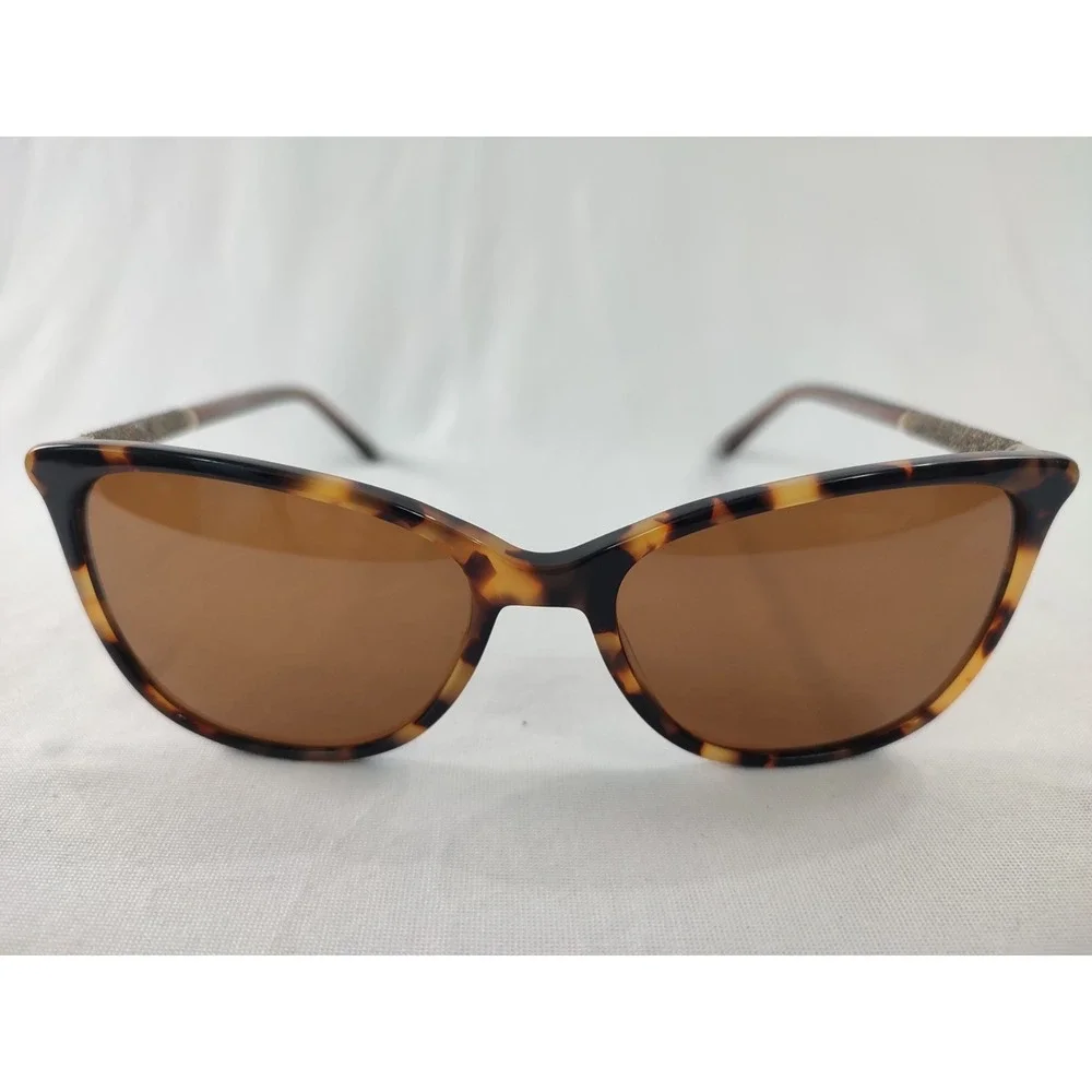 BULOVA Shantou Tortoise Sunglasses Women Cat Eye Crystal Temples‎ 54-17-140 Case